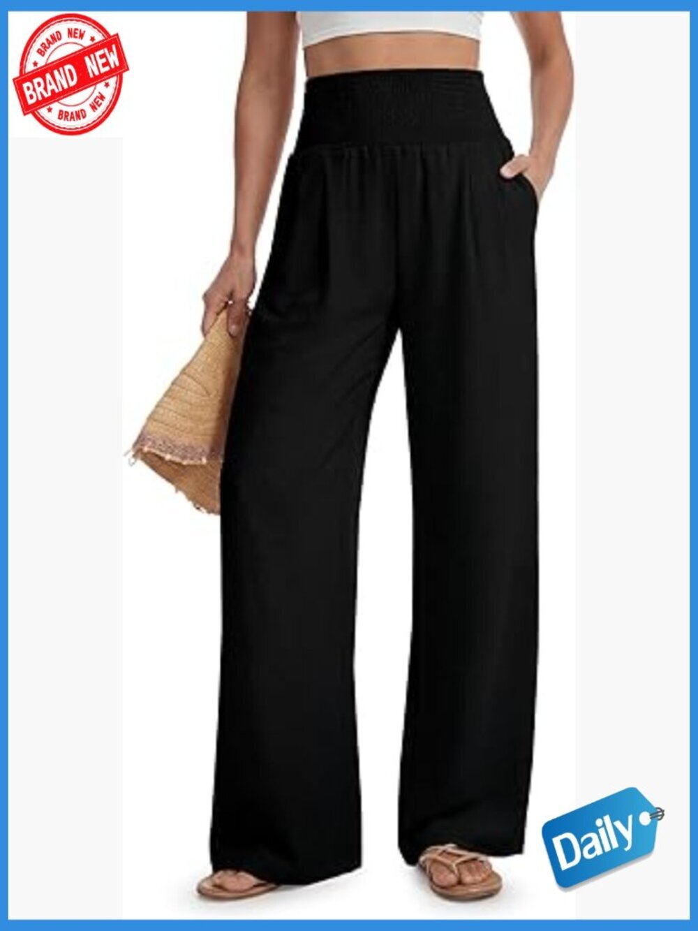 Tall Women Palazzo Pants High Waisted Wide Leg Summer Lounge Trousers